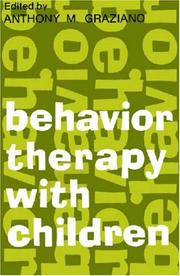 Cover of: Behavior Therapy with Children