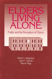 Cover of: Elders living alone