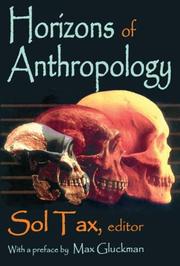Cover of: Horizons of Anthropology by 