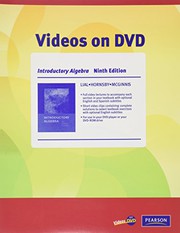Cover of: Videos on DVD for Introductory Algebra