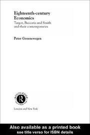 Cover of: Eighteenth Century Economics | Peter D. Groenewegen