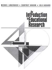 Cover of: An introduction to educational research