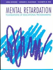 Cover of: Mental retardation: foundations of educational programming