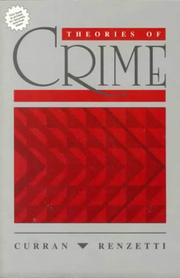 Cover of: Theories of crime by Daniel J. Curran