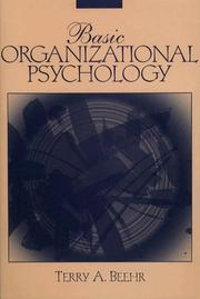 Cover of: Basic organizational psychology