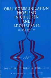 Cover of: Oral communication problems in children and adolescents