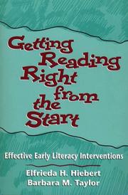 Cover of: Getting reading right from the start: effective early literacy interventions