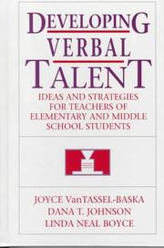 Cover of: Developing Verbal Talent: Ideas and Strategies for Teachers of Elementary and Middle School Students