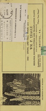 Cover of: 1943 spring and fall trade list: seedlings, rooted cuttings and transplanted plants