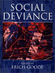 Cover of: Social deviance by edited by Erich Goode.