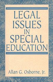 Cover of: Legal issues in special education