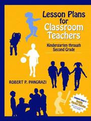 Cover of: Lesson plans for classroom teachers. | Robert P. Pangrazi
