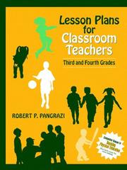 Cover of: Lesson plans for classroom teachers. by Robert P. Pangrazi