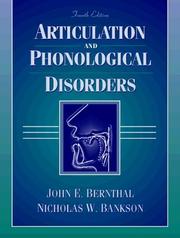 Cover of: Articulation and phonological disorders