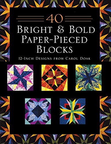40 Bright & Bold Paper-Pieced Blocks book cover