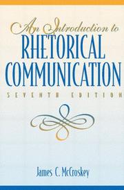 Cover of: Introduction to Rhetorical Communication, An by James C. McCroskey