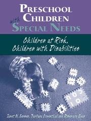 Cover of: Preschool children with special needs: children at-risk, children with disabilities