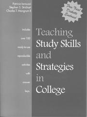 Cover of: Teaching study skills and strategies in college by Patricia Iannuzzi