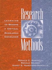 Cover of: Research methods: learning to become a critical research consumer
