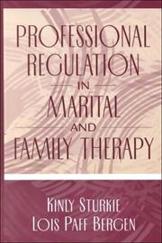 Cover of: Professional Regulation in Marital and Family Therapy