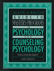 Cover of: Allyn & Bacon guide to master's programs in psychology and counseling psychology