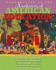 Cover of: Introduction to the foundations of American education