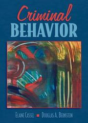 Cover of: Criminal Behavior