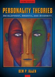 Cover of: Personality Theories: Development, Growth, and Diversity (3rd Edition)