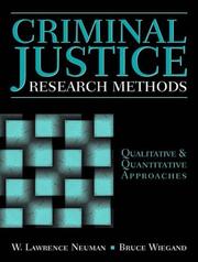 Cover of: Criminal justice research methods: qualitative and quantitative approaches