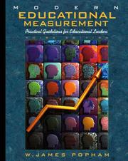 Cover of: Modern educational measurement by Popham, W. James.