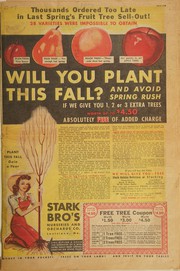 Cover of: Will you plant this fall? and avoid spring rush by Stark Bro's Nurseries & Orchards Co
