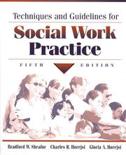 Cover of: Techniques and guidelines for social work practice by Bradford W. Sheafor