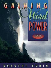 Cover of: Gaining word power by Dorothy Rubin, Dorothy Rubin