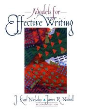Cover of: Models for Effective Writing (2nd Edition) by J. Karl Nicholas, James R. Nicholl
