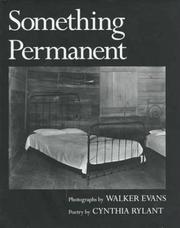 Cover of: Something permanent by Walker Evans