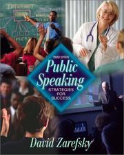 Cover of: Public Speaking by David R. Zarefsky