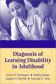 Cover of: Diagnosis of learning disability in adulthood