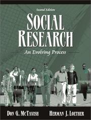 Cover of: Social Research by Donald G. McTavish, Herman J. Loether, Donald G. McTavish, Herman J. Loether