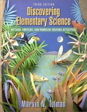 Cover of: Discovering elementary science by Marvin N. Tolman