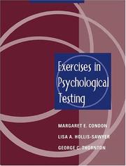 Cover of: Exercises in psychological testing