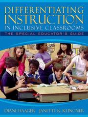 Cover of: Differentiating Instruction in Inclusive Classrooms: The Special Educator's Guide