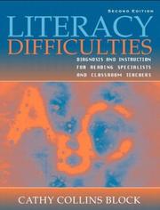 Cover of: Literacy Difficulties by Cathy Collins Block, Cathy Collins Block