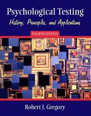 Psychological testing by Robert J. Gregory