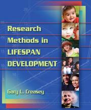 Cover of: Research methods in lifespan development