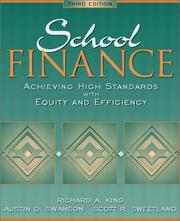 Cover of: School Finance by Richard A. King, Austin D. Swanson, Scott R. Sweetland