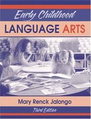 Cover of: Early childhood language arts by Mary Renck Jalongo