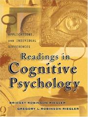 Cover of: Readings In Cognitive Psychology