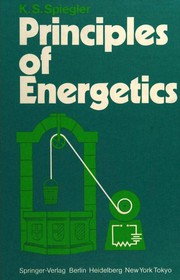 Cover of: Principles of energetics