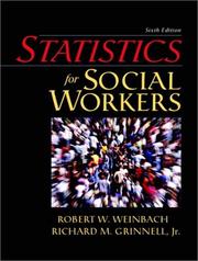 Cover of: Statistics for social workers by Robert W. Weinbach, Robert W. Weinbach