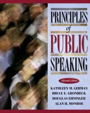 Cover of: Principles of public speaking by 